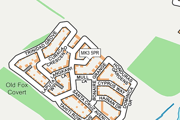 MK3 5PR map - OS OpenMap – Local (Ordnance Survey)