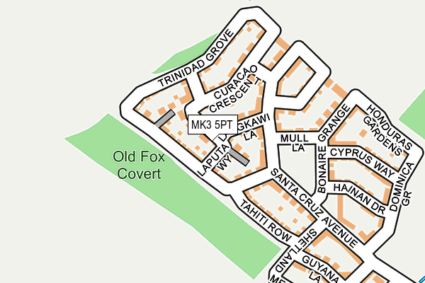 MK3 5PT map - OS OpenMap – Local (Ordnance Survey)