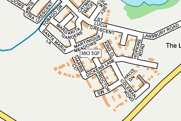 MK3 5QF map - OS OpenMap – Local (Ordnance Survey)