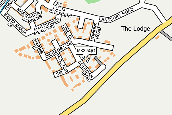 MK3 5QG map - OS OpenMap – Local (Ordnance Survey)