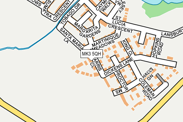 MK3 5QH map - OS OpenMap – Local (Ordnance Survey)