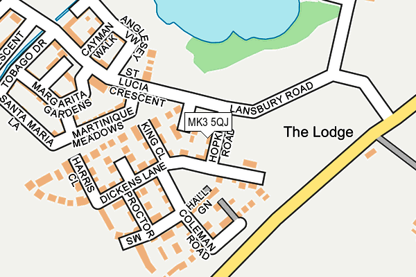 MK3 5QJ map - OS OpenMap – Local (Ordnance Survey)