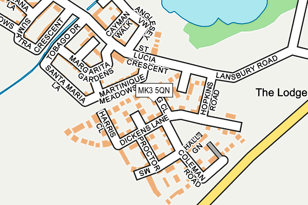 MK3 5QN map - OS OpenMap – Local (Ordnance Survey)