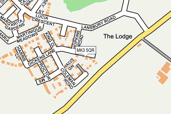 MK3 5QR map - OS OpenMap – Local (Ordnance Survey)