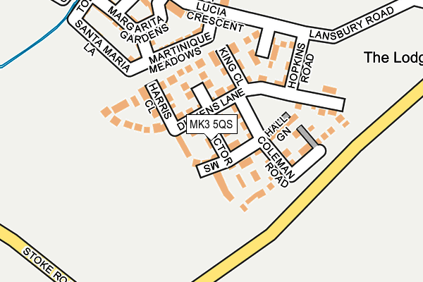 MK3 5QS map - OS OpenMap – Local (Ordnance Survey)