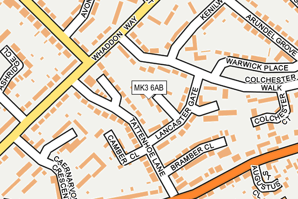 MK3 6AB map - OS OpenMap – Local (Ordnance Survey)