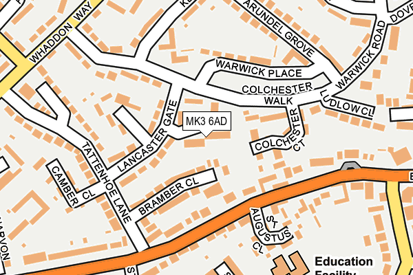 MK3 6AD map - OS OpenMap – Local (Ordnance Survey)