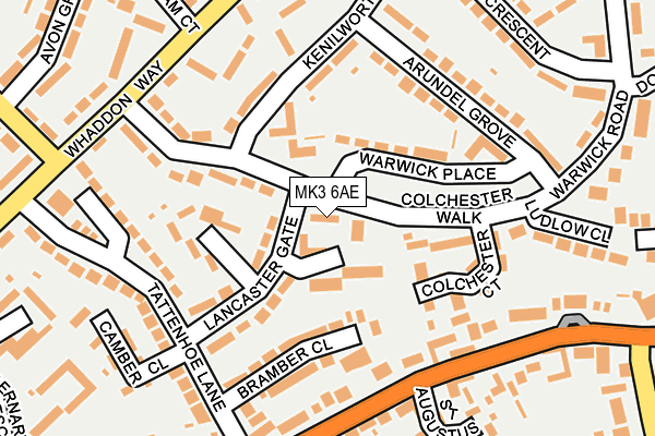 MK3 6AE map - OS OpenMap – Local (Ordnance Survey)