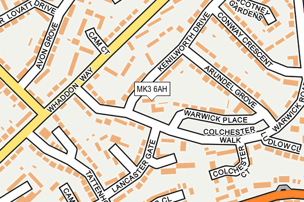 MK3 6AH map - OS OpenMap – Local (Ordnance Survey)