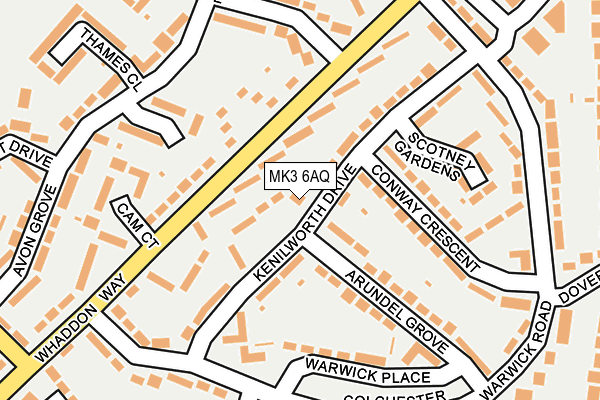 MK3 6AQ map - OS OpenMap – Local (Ordnance Survey)