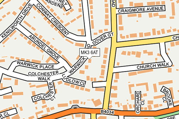 MK3 6AT map - OS OpenMap – Local (Ordnance Survey)