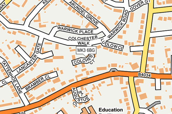 MK3 6BG map - OS OpenMap – Local (Ordnance Survey)