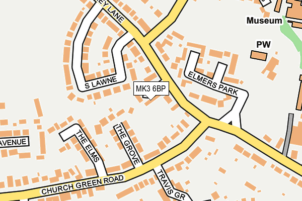 MK3 6BP map - OS OpenMap – Local (Ordnance Survey)