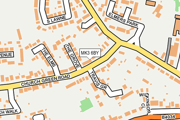MK3 6BY map - OS OpenMap – Local (Ordnance Survey)