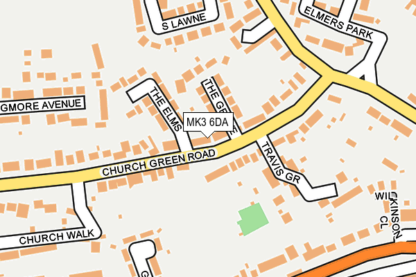 MK3 6DA map - OS OpenMap – Local (Ordnance Survey)