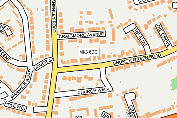 MK3 6DG map - OS OpenMap – Local (Ordnance Survey)