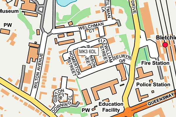 MK3 6DL map - OS OpenMap – Local (Ordnance Survey)