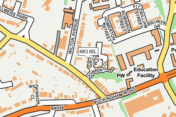MK3 6EL map - OS OpenMap – Local (Ordnance Survey)