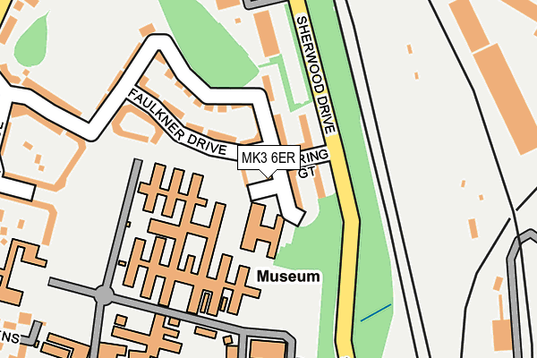 MK3 6ER map - OS OpenMap – Local (Ordnance Survey)