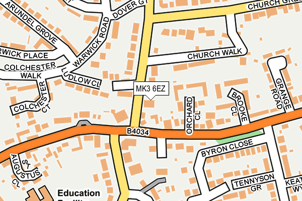 MK3 6EZ map - OS OpenMap – Local (Ordnance Survey)