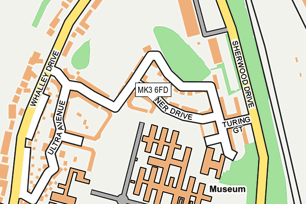 MK3 6FD map - OS OpenMap – Local (Ordnance Survey)