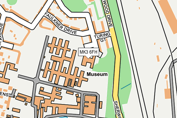 MK3 6FH map - OS OpenMap – Local (Ordnance Survey)