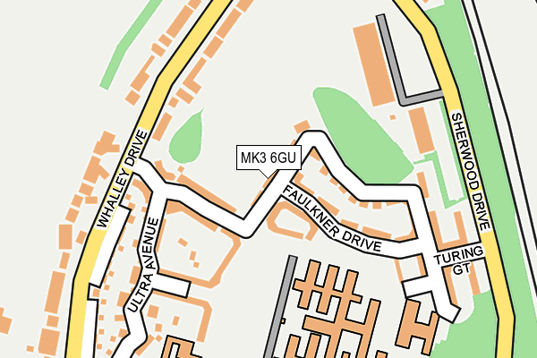 MK3 6GU map - OS OpenMap – Local (Ordnance Survey)