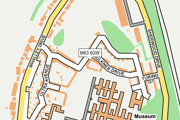 MK3 6GW map - OS OpenMap – Local (Ordnance Survey)