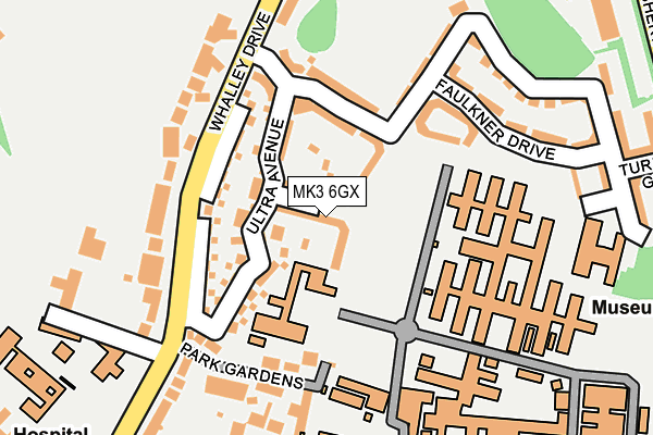 MK3 6GX map - OS OpenMap – Local (Ordnance Survey)