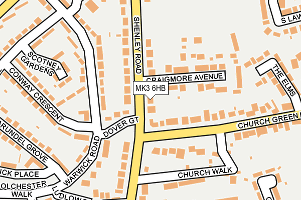 MK3 6HB map - OS OpenMap – Local (Ordnance Survey)
