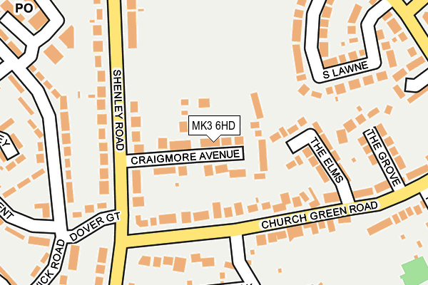MK3 6HD map - OS OpenMap – Local (Ordnance Survey)