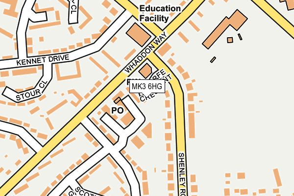 MK3 6HG map - OS OpenMap – Local (Ordnance Survey)