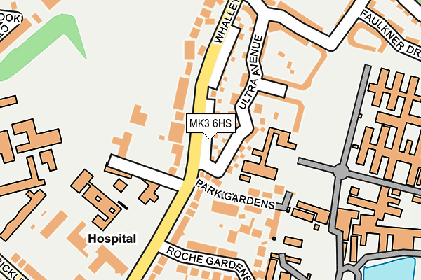 MK3 6HS map - OS OpenMap – Local (Ordnance Survey)