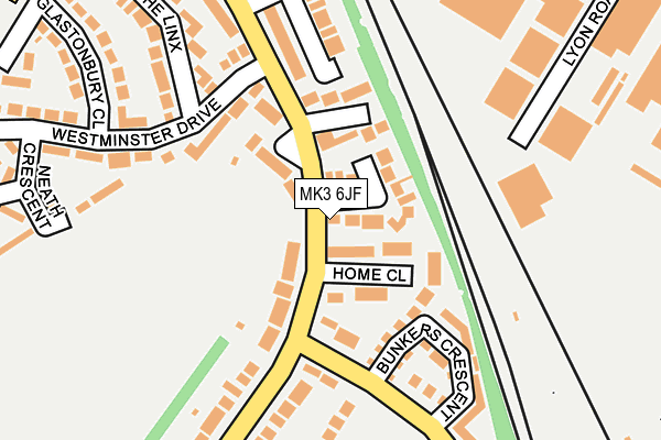 MK3 6JF map - OS OpenMap – Local (Ordnance Survey)