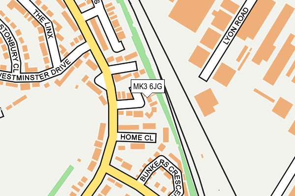MK3 6JG map - OS OpenMap – Local (Ordnance Survey)