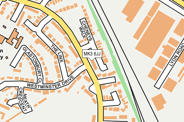 MK3 6JJ map - OS OpenMap – Local (Ordnance Survey)