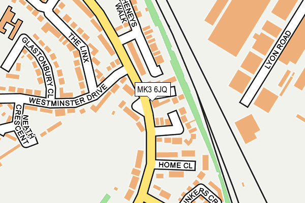 MK3 6JQ map - OS OpenMap – Local (Ordnance Survey)