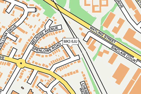 MK3 6JU map - OS OpenMap – Local (Ordnance Survey)