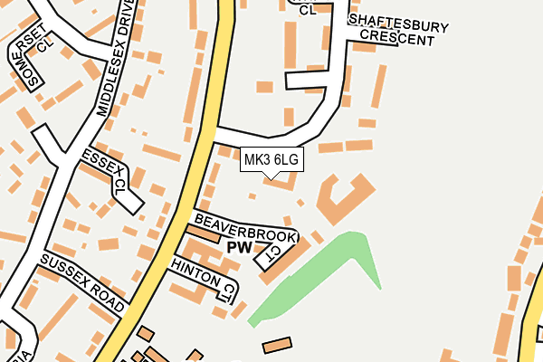 MK3 6LG map - OS OpenMap – Local (Ordnance Survey)