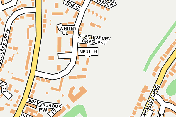 MK3 6LH map - OS OpenMap – Local (Ordnance Survey)