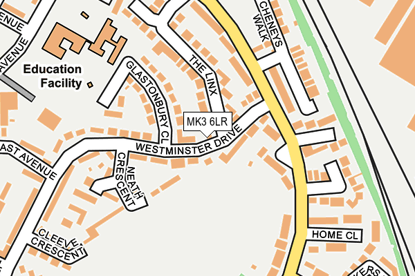 MK3 6LR map - OS OpenMap – Local (Ordnance Survey)