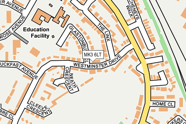 MK3 6LT map - OS OpenMap – Local (Ordnance Survey)