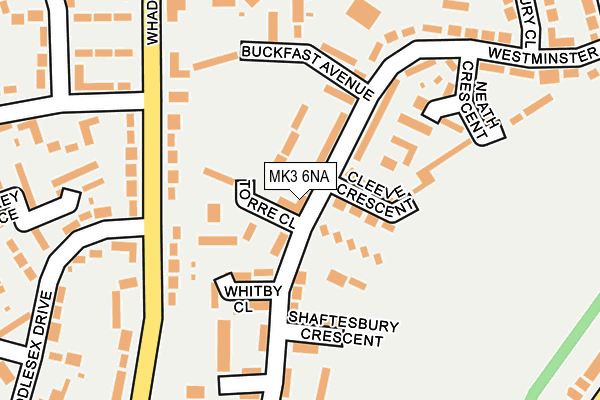 MK3 6NA map - OS OpenMap – Local (Ordnance Survey)