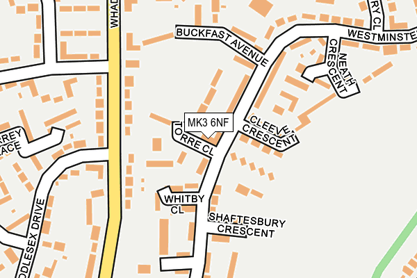 MK3 6NF map - OS OpenMap – Local (Ordnance Survey)