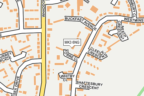 MK3 6NG map - OS OpenMap – Local (Ordnance Survey)