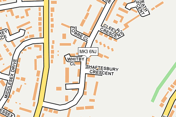 MK3 6NJ map - OS OpenMap – Local (Ordnance Survey)