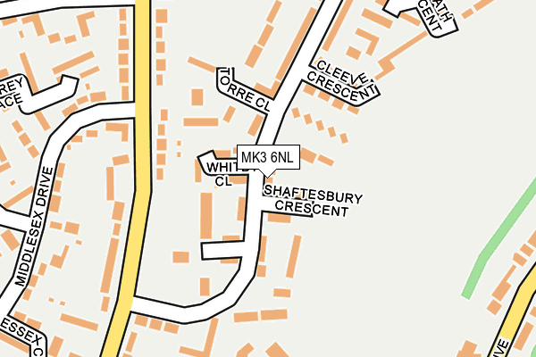 MK3 6NL map - OS OpenMap – Local (Ordnance Survey)