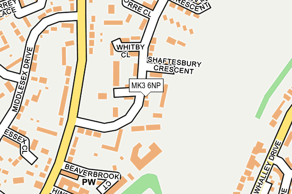 MK3 6NP map - OS OpenMap – Local (Ordnance Survey)