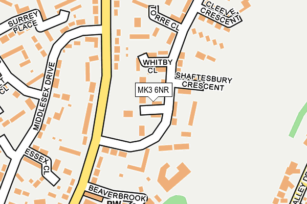 MK3 6NR map - OS OpenMap – Local (Ordnance Survey)