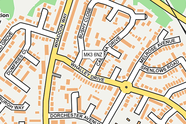 MK3 6NZ map - OS OpenMap – Local (Ordnance Survey)